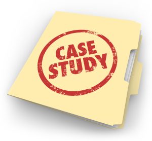 Case Study Words Stamped Manila Folder File Example Document