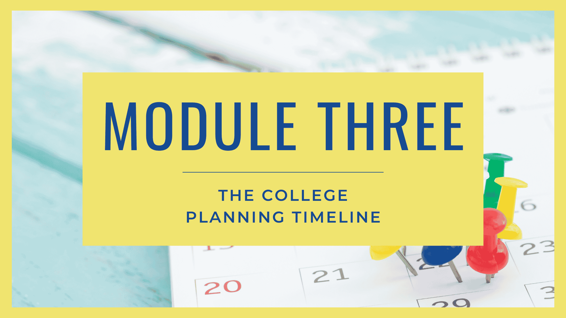 The college planning timeline